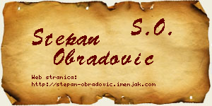 Stepan Obradović vizit kartica